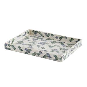 Precio barato Floral Capiz Bandeja de servicio Personalizado Madre de perla Incrustaciones Bandejas de servicio para comedor Vajilla hecha de Vietnam - Product Image 3