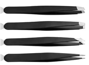 แหนบคิ้วคุณภาพสูง สีสันสวยงาม อุปกรณ์แต่งหน้า กำจัดขน แหนบคิ้วปลายเฉียง สแตนเลส - Product Image 6