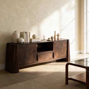 Soporte para TV Vandana Mira Nova de madera de mango oscuro - Product Image 1