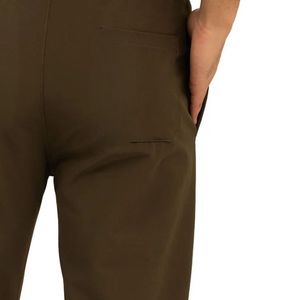 Pantalon de jogging décontracté pour homme, vert olive, coupe droite, taille élastique avec cordon de serrage, confortable pour le quotidien - Product Image 2