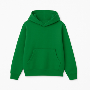 Premium Men's 100% Cotton Pullover Hoodies Sweatshirts <b>Thick</b> <b>Fleece</b> Oversized Solid Pattern Woven Pocket Eco-Friendly Custom - Product Image 2