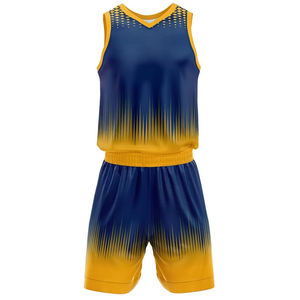 Uniforme de Baloncesto Personalizable Hecho en Pakistán, Conjunto de Verano Transpirable con Camiseta Estampada y Pantalones Cortos Sublimados, 100% Alta Calidad - Product Image 5