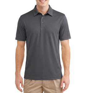 Camiseta Polo de Verano para Hombre, Corte Ajustado, Color Sólido, Informal, Lisa, Tejido Fino, Cuello Camisero - Product Image 2