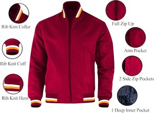 Veste universitaire classique américaine pour homme, veste bomber personnalisée avec lettres, en tissu durable en mélange de laine - Product Image 3