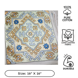 Square Kashmiri Hand Aari Embroidered Bohemian Cushion <b>Cover</b> Cotton Linen Home Decor <b>Throw</b> Pillow <b>Cover</b> Hotel Daily Use - Product Image 3