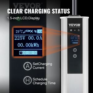 Livello 2 portatile EV stazione di ricarica 40A/32A/24A/16A corrente regolabile 25 ft cavo di ricarica NEMA 14-50P spina casa elettrica - Product Image 6