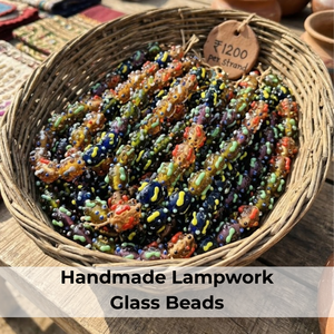 Perles de verre multicolores de designer, forme ovale, 15x20mm |   Perles en vrac pour la fabrication de colliers, fournitures d'artisanat DIY, brin de 8 pouces - Product Image 4