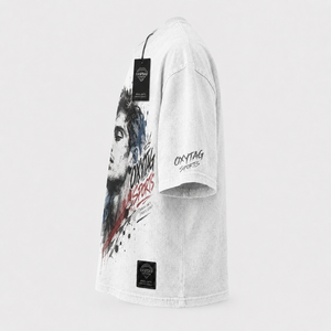 เสื้อยืดกราฟิกโอเวอร์ไซส์สั่งทำขายส่ง คุณภาพสูง ผ้าฝ้ายหนา สำหรับผู้ชาย สตรีทแวร์ ดรอปชิปปิ้ง ผู้ผลิตเสื้อยืดชาย - Product Image 2