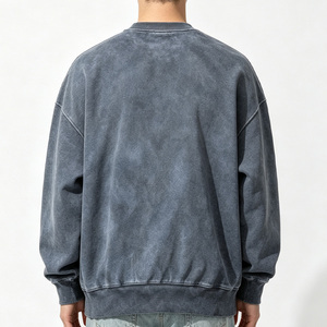 เสื้อสเวตเชิ้ตคอกลม OEM 2026 รุ่นใหม่ล่าสุด ฟรีมายด์ ทรงโอเวอร์ไซส์ ผ้าฝ้ายฟอก เฟรนช์เทอร์รี่ สวมใส่สบาย สไตล์ลำลองสำหรับฤดูใบไม้ร่วง - Product Image 2