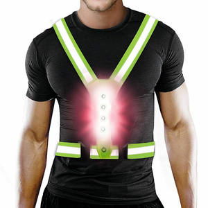 Crianças ajustáveis Reflective Running Bike Glow Peito Vest Belt Oi Vis USB Recarregável Reflect Segurança LED Ciclismo Segurança Vest - Product Image 1