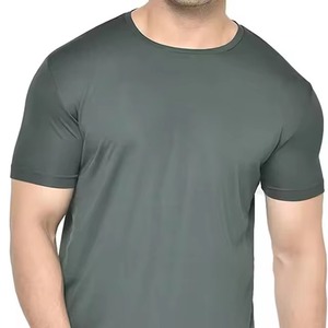 T-shirts pour hommes coupe classique en gros, impression de logo personnalisée sur le devant, 100 % coton toile, manches courtes, haute qualité, grandes tailles - Product Image 6