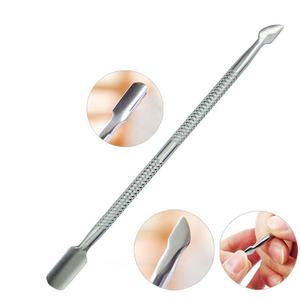 Nail Art Cuticule Manucure Pusher Remover Outil En Acier Inoxydable Logo Personnalisé/emballage Cuticule Double Extrémité Manucure Cuticule - Product Image 3