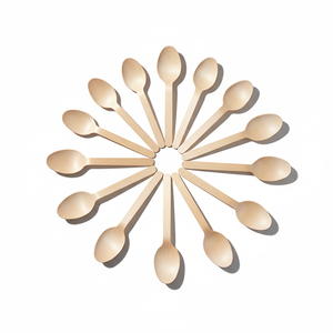 Cubiertos de Madera Natural de Gran Venta con Bordes Pulidos y Lisos |   Juego de Cubiertos Ecológicos Premium para Catering y Comida para Llevar en Oferta - Product Image 1