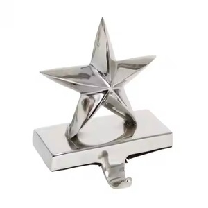 Handmade Metal <b>Stocking</b> Display Accent Festive Decoration for Holiday Living Spaces - Product Image 4