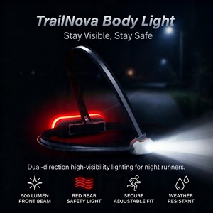 Reflective Vest Running <b>Light</b> LED Front/Rear Combo USB Rechargeable IP55 Rated 180 Beam Angle Safety Hiking Outdoor Sports Run - Product Image 1
