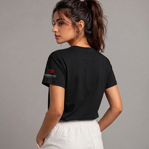 Camiseta de Mujer con Estampado Puff, Corte Holgado, Algodón de Primera Calidad, Diseño Gráfico, Ropa Casual Elegante - Product Image 2