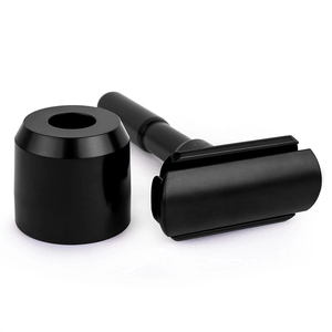 Rasoir de sécurité manuel à double tranchant pour hommes et femmes, à ouverture papillon, réutilisable, avec manche noir et argenté - Product Image 5