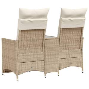 Sofá Reclinable Beige para Jardín, Asientos Cómodos para Exteriores - Product Image 6