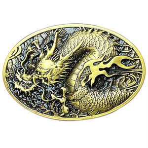 Boucles de <span class=keywords><strong>ceinture</strong></span> détachables et ajustables en forme de dragon chinois pour hommes, en laiton massif ou en alliage de zinc vintage, personnalisables, vente en gros - Product Image 5