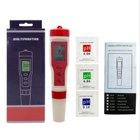 EZ9908 Testeur de qualité de l'eau numérique portable 4-en-1 pH TDS EC Température avec écran LCD rétroéclairé, personnalisable OEM, mètre de pH