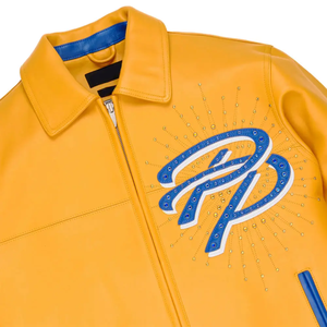 Chaqueta de Cuero Genuino para Hombre, Tejido de Lona, Resistente al Viento, Impermeable, Transpirable, Ecológica, con Logotipo Frontal, Moda de Invierno - Product Image 5