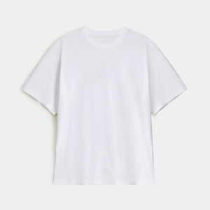 T-shirt décontracté pour homme de haute qualité, coupe classique, col rond, 100% coton respirant, tissu en toile 200g, logo sur le devant, sans impression - Product Image 4
