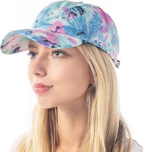 Gorra de Béisbol Ajustable de 6 Paneles con Estampado Tie-Dye, de Algodón, Unisex, Estilo Casual para Primavera/Verano - Product Image 1
