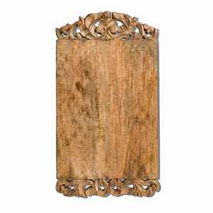 Planche à découper artisanale en bois de manguier avec poignées sculptées décoratives, planche de service rustique - Product Image 1