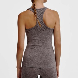 Wholesale Women <b>Shelf</b> <b>Bra</b> Tank Top Double Layer Stretch Yoga Gym Workout Shirt 100% Polyester Canvas Fabric Eco-Friendly - Product Image 2