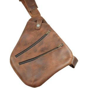 Bolso Bandolera de Cuero de Cabra Genuino para Hombre, Gran Capacidad, Duradero, a la Moda, Ideal para Oficina, Viajes, Universidad - Product Image 4