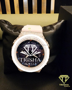Luxury Iced Out VVS Moissanite <b>Diamond</b> <b>Watch</b> 925 Sterling Silver Designer Statement Timepiece - Product Image 5
