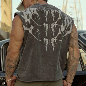 Printed Acid Wash & <b>Distress</b> Man Tanktops <b>Top</b> Notch Quality Number1 In The Market Unique High Quality - Product Image 3