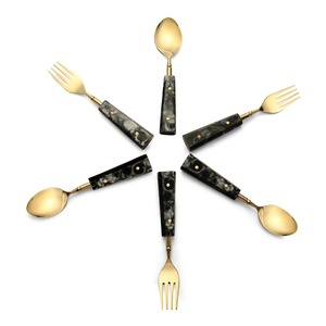 Modern Resin Handle Flatware Set Stainless Steel Cutlery Set Stylish Dining Utensils for Table Durable Kitchen Accessories Gift - Product Image 3