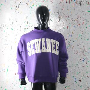 Sweat-shirt à col montant SEWANEE PURPEL 100% BLANC Broderie appliquée Sweat-shirt à col large URBAN PRODUCTIONS - Product Image 4