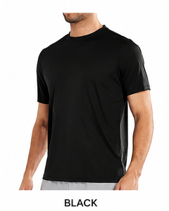 <b>Men's</b> <b>Navy</b> <b>Blue</b> Short Sleeve O-Neck Jersey <b>T</b>-<b>Shirt</b> Regular Fit Quick Dry Solid Color Casual Workout Gym Wear - Product Image 2