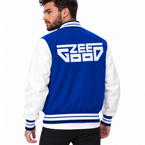 Veste universitaire pour homme à col montant avec logo personnalisé, en laine/cuir, couleurs et tailles personnalisées, vente en gros de vestes Letterman - Product Image 4