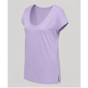 Camiseta de Mujer Color Lavanda Pálido, Cuello Redondo, Manga Corta, Corte Regular, WTS-0048 - Product Image 6