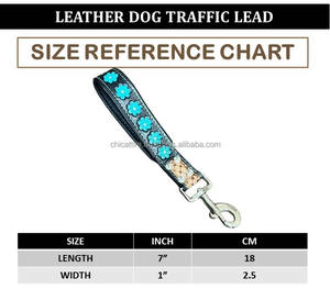 Exclusive Designer Hand Tooled Leather Pet <b>Lead</b> Handle Turquoise Floral Traffic <b>Lead</b> Supplies Accessories <b>Dog</b> Leash for <b>Training</b> - Product Image 2