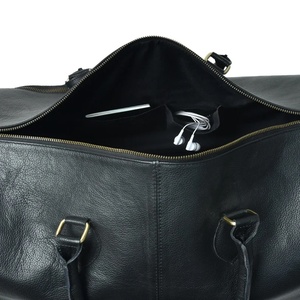 Leather Travel <b>Bag</b> Business Trip Portable Under New Designer Men Large Capacity Black Genuine Leather Travel Duffel <b>Bag</b> - Product Image 3