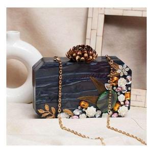Bolso de Mano Plegable con Cuentas de Colores Hecho a Mano, Bolso Bandolera Geométrico Boho para Mujer, Monedero con Cierre Magnético - Product Image 4
