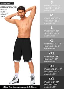 Pantalones Cortos de Baloncesto Largos, Debajo de la Rodilla, de Malla, Deportivos, para Gimnasio, con Bolsillos con Cierre, de Secado Rápido y Ligeros - Product Image 6