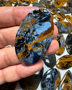 Cabujón de Pietersita Natural, Gema Suelta |   Lote de Piedras Cabujón Chatoyantes Azules Dorados de Formas Mixtas a Precio Mayorista - Product Image 3