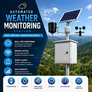 สถานีอากาศอัตโนมัติ IOT | ระบบตรวจสอบเซ็นเซอร์หลายตัว4G mqtt | มี OEM - Product Image 1