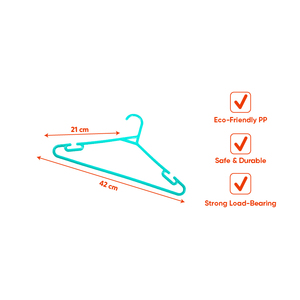 Large Plastic Garment Hangers Strap Slots Strong Load Bearing Coat Hanger Set Boutique Clothes Shop Supermarket - Product Image 3