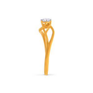 แหวนเพชรทรงโซลิแทร์ Illumine Infinity รุ่นคลาสสิก - ทองคำขาว 14K ดีไซน์ก้านแหวนแยกส่วน - Product Image 4