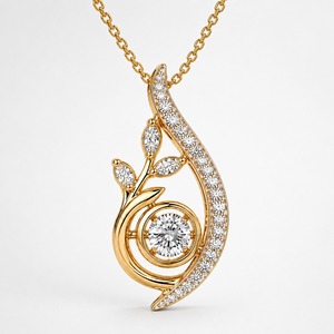จี้เพชรทรงใบไม้ทองคำขาว 18K แบบสั่งทำพิเศษ เพชร CVD ปลูกในห้องปฏิบัติการ พร้อมจี้เพชรเม็ดใหญ่ตรงกลาง เครื่องประดับคุณภาพสูง ขายส่ง - Product Image 4