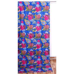 Manta Vintage Acolchada a Mano de Algodón 100% Puro, Ecológica, con Estampado Floral Clásico Indio, Hecha a Mano, Tipo Kantha, para el Hogar, Venta al por Mayor - Product Image 3