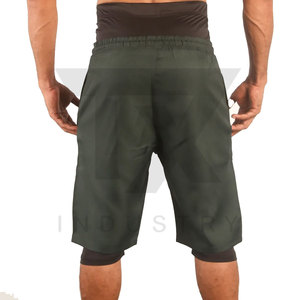 Customized Logo New Awrah Covering Activewear Sunnah Men's Halal Solid Mid Quick Dry Plain Dyed Swimming Shorts <b>Islamic</b> Swimwear - Product Image 5