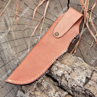 Étui à couteau en cuir véritable cousu main, fabrication OEM directe usine, artisanat manuel, cuir de vachette véritable, léger, pour la chasse, tactique, EDC
