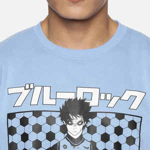 Sweat-shirt à col rond pour homme, imprimé anime bleu clair, coupe ample, manches régulières, pull décontracté, vêtements d'automne - Product Image 6
